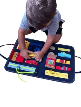 Švietimo Montessori Žaislas Vertus Užtrauktukas Mygtuką Mokymo Darželio Vadovą 