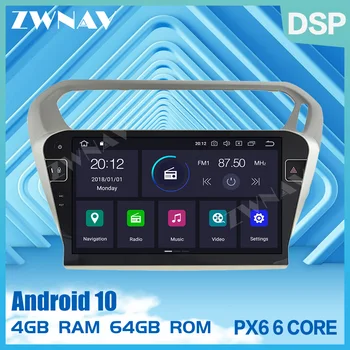 PX6 4G+64G Android 10.0 Automobilių DVD Stereo Multimedijos Už PEUGEOT 301-2018 m. Radijo, GPS Navi 