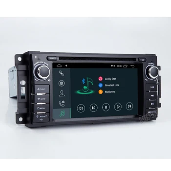 Octa Core Android 10 Car DVD GPS Radijo Navigacijos Jeep Cherokee Kompasas Vadas Wrangler/DODGE Kalibras/Chrysler C300 SWC