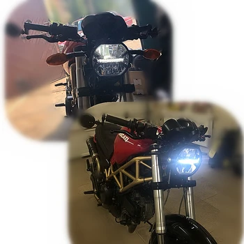 Cafe Racer Universalus Motociklas Modernus Retro Stiliaus Pakeitimą LED žibintai tolimosios šviesos Old Shool Už CR150