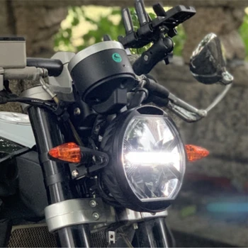 Cafe Racer Universalus Motociklas Modernus Retro Stiliaus Pakeitimą LED žibintai tolimosios šviesos Old Shool Už CR150
