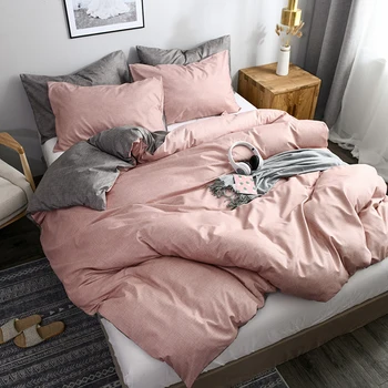 Švieži ir paprasta patalynė (2-3 dalių komplektas) gryna spalva antklode padengti viengulė lova lapas dvivietis didelis karalius antklodė padengti lakštai