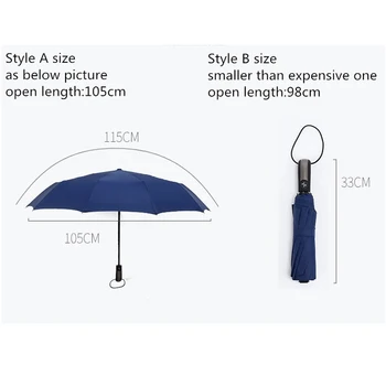 10 šonkaulių lankstymo skėčiai didelis automatinė moterys vyrai skėtis vėjo verslo skėtis nuo lietaus įrankiai vyrų YS014