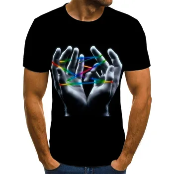 3DT marškinėliai vyrams ir moterims psichodelinio T-shirt spausdinimas, galvos svaigimas, T-marškinėliai atsitiktinis juodoji skylė spausdinimo black T-shirt