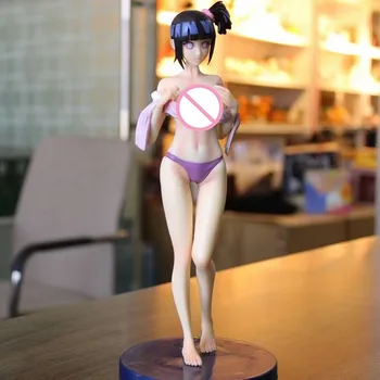 Anime Naruto Hinata Hyuuga maudymosi kostiumėlį Ver PVC Veiksmų Skaičius, Kolekcionuojamos lėlės Modelio žaislas 25cm