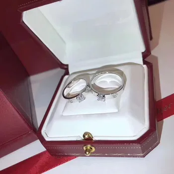 CASHOU55 vestuvių 925 Sidabro Žiedai Moterims romantiška apvalios Konstrukcijos Cirkonis bižuterijos Nuotakos nustatyti Vestuvės Vestuvinis Žiedas