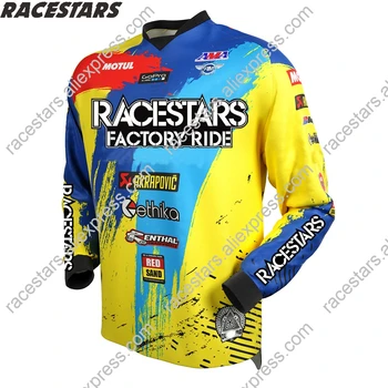 RACESTARS Motokroso Moto Jersey kalnų dviračiais drabužių MTB dviračių T-shirt DH MX Dviračių marškinėliai Offroad Kryžiaus Dviračių Džersis