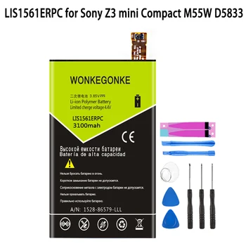 WONKEGONKE LIS1561ERPC Li-ion Telefono Baterija Sony Ericsson Xperia Z3 mini Kompaktiškas M55W D5833 TAIGI-02G baterija
