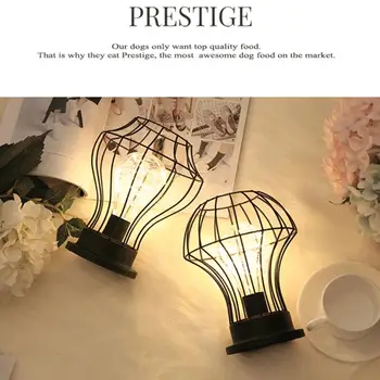 Retro Kaustytomis Geležies LED Stalo Lempa Kūrybos Miegamasis Dekoratyvinės Šviesos Naktį