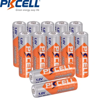 12PCS PKCELL ni zn aa 2500mWh baterija 1.6 V NI-ZN AA įkraunamas baterijas, Galinga Baterija skaitmeninis fotoaparatas