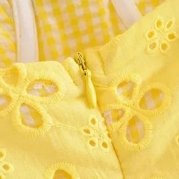 Dėl meilės Moterų citrinų Suknelė aukšto juosmens bodycon seksualus geltonos spalvos nėrinių Suknelė pledas kratinys korėjos derliaus trumpas paplūdimio mini Suknelė