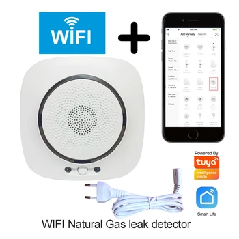 Saugumo namų protingo gyvenimo Tuya WIFI virtuvės degiųjų dujų nuotėkio detektorių tinklų gamtinių dujų jutiklis LPG nutekėjimas iš signalo jutiklis
