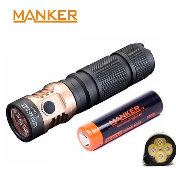 Manker E14 II 2200 Lum USB Įkrovimo 18650 Žibintuvėlis W/ 4x CREE XPG3 LED / 4x Nichia 219C LED High Nutekėjimo 18650 Baterija Fakelas