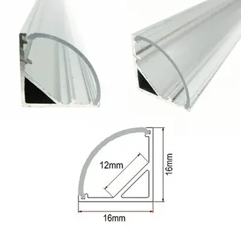 Smarstar 100cm V formos kampas aliuminio profilio pieniškas aišku dangtelio 1m aliuminio kanalo 5730 LED juostelės šviesa led juostelė šviesos #4