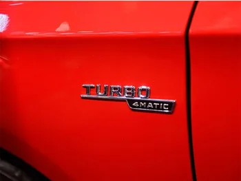 2vnt/daug 4MATIC TURBO Ženklelis Emblema Automobilių kėbulo lipdukas Mercedes Benz Amg w117 cla45 w205 c63 w212 e63 w207 w176 a45 x156 gla45