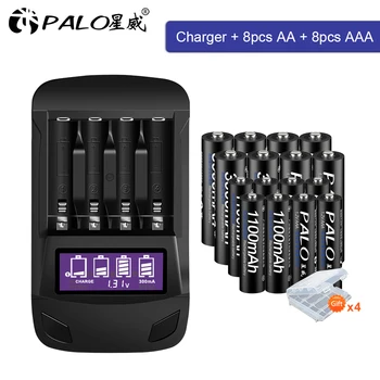 PALO 1.2 V AA įkraunamos baterijos aa+AAA baterijos įkrovimo 1.2 v aaa Ni-MH baterija+ 
