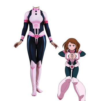 Moterys, Vaikai Anime 3D Moterų Mano Herojus akademinės bendruomenės Boku no Herojus akademinės bendruomenės OCHACO URARAKA Cosplay Kostiumų Zentai Bodysuit Kostiumas Jumpsuits