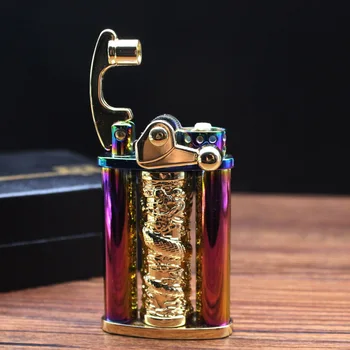 Žibalas 629 ramstis lengvesni spalvos auksu rokeris varantys vėjo žibalas mašina kūrybos retro dovana