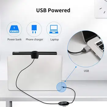 NAUJAS USB LED Šviesos Pritemdomi Staliniai Šviestuvai Stebėti Nešiojamojo kompiuterio Ekrano Šviesos Juosta LED Stalinis Stalo Lempa Akių Apsauga Lempa