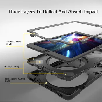 Case For Samsung Galaxy Tab S3 9.7 T820 T825 Vaikai Saugiai Sunkiųjų Stovėti Atveju Fundas Silikonas, PC Šarvai Dangtelis, Skirtas 