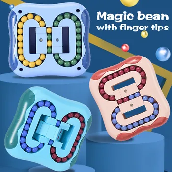 Sukasi Magic Bean Piršto Žaislas Creative Magic Cube Piršto Giroskopas Įtempių Žaislas Vaikų Švietimo Žaislai Vaikams
