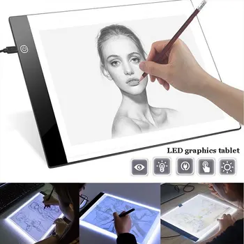 A4/A Tablet PC Patvarus Piešimo Tablet PC šviesdėžės Stebėjimo Valdybos Mini Animacijos Pažadas Trijų pavarų Tamsos Tapybos Valdyba