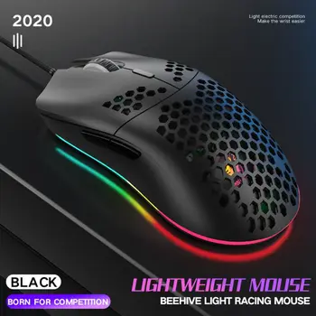 M6 Tuščiaviduriai Korio Modelis Žaidimas Pelės Lengvas RGB Laidinio Žaidimų Pelių 12000DPI Žaidimų Mėgėjams Aukštos Kokybės ir visiškai Naujas