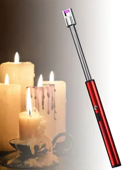 GRILIS LED USB Elektra Įkraunamą Ilgai Virtuvėje dujinė Viryklė Lengvesni Vėjo Plazmos Lanku Flameless Žvakių Žiebtuvėliai Lauko