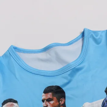 Naujas baby didelių berniukų marškinėliai nustatyti Nekilnojamojo Futbolo star t-shirt 3D Madrido C Ronaldo pižama animacinių filmų Vaikams trumpą ziajać drabužių 5-14Y