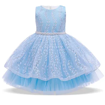 2020 M. Naujas Gėlių Mergaitės Suknelė Elegantiškas, Vaikams, Suknelės Mergaitėms Vestuvių Suknelė Satino Lankas Mazgas Paauglių Mergaitė Grupė Dress Vaikų Drabužiai