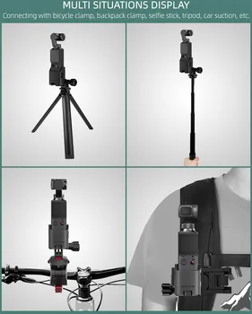 Plėtimosi Adapteris tvirtinimo Selfie Stick Trikojo Priedų Prijungimas Dėl XIAOMI VMI PALMIŲ Gimbal Kamera Ne stumdomas Nr. wiggling