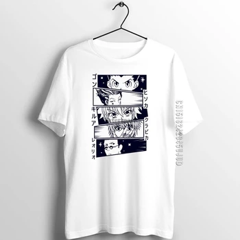 Vyriški Marškinėliai Hunter X Hunter Killua ir Draugų Nuostabus Kūrinys T-shirts Homme Grafinis Viršūnes & Tees O-Kaklo Camiseta