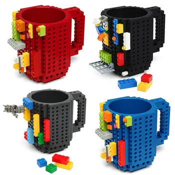 350ML Puodelis Puodelis Arbatos Puodelio Pieno, Kavos, Vandens, Pastatyti Ant Plytų Tipo Puodelis Puodeliai Vandens Turėtojas LEGO Blokai Dizaino Dovana