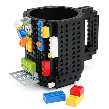 350ML Puodelis Puodelis Arbatos Puodelio Pieno, Kavos, Vandens, Pastatyti Ant Plytų Tipo Puodelis Puodeliai Vandens Turėtojas LEGO Blokai Dizaino Dovana