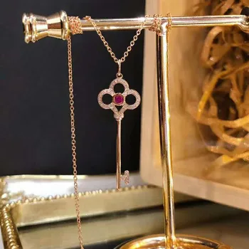 Moteris Karoliai klasikinio žavesio 520 nauja versija karūna raktų pakabukas Ponios Prabangos prekių ženklai 1:1Logo S925 Papuošalai Valentino dovana