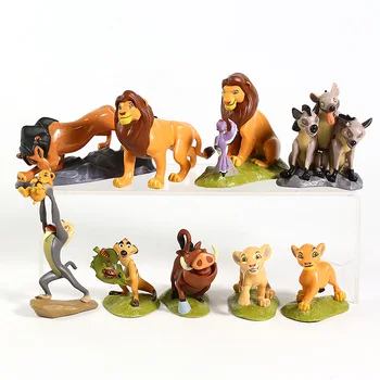 Liūtas Karalius Simba PVC Duomenys Klasikinių Animacinių filmų Žaislai Vaikams Dovanos 9pcs/set