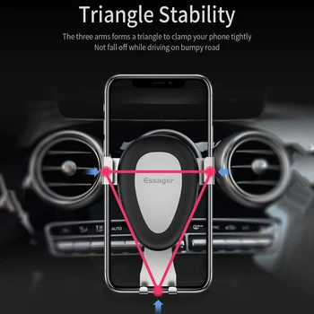Essager Svorio Automobilinis Telefono Laikiklis iPhone 11 Pro Xs Max X 
