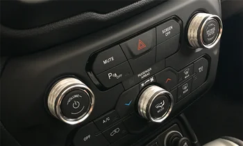 Už Jeep Renegade 2018 2019 2020 Oro Kondicionavimo AC Audio CD Koregavimo Mygtuką, Apdailos Žiedas Dangtelis Apdaila, Automobilių Reikmenys
