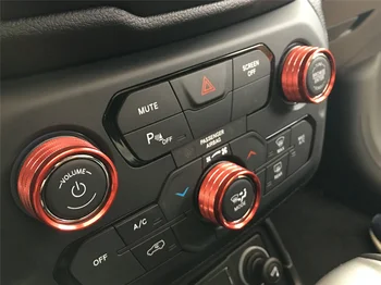 Už Jeep Renegade 2018 2019 2020 Oro Kondicionavimo AC Audio CD Koregavimo Mygtuką, Apdailos Žiedas Dangtelis Apdaila, Automobilių Reikmenys