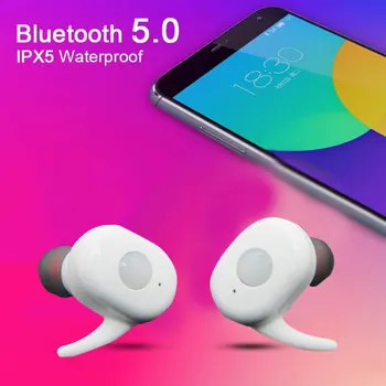 Mini Bluetooth V5.0 Dual Belaidė Laisvų Rankų Įranga Aktyvios Triukšmo Mažinimo Stereo Ausinės Kištuką Su Mikrofonu Ir Įkrovimo Dėžutę