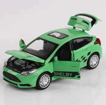 1:32 Žaislas Automobilis Ford Focus Metalo Žaislas Lydinio Automobilių Diecasts & Žaislinės Transporto Priemonės Automobilio Modelio Miniatiūra Masto Modelio Automobilių Žaislai Vaikams