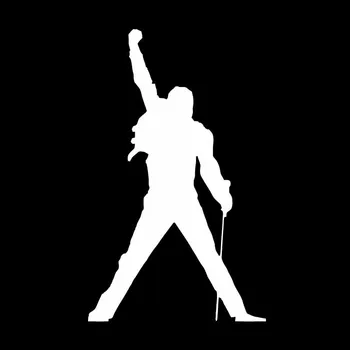 Muzikos Roko Freddie Mercury Vinilo Decal Kūrybos Automobilių Lipdukas Vandeniui Reikmenys, Auto Apdaila, Juodas/Sidabro spalvos,13cm*8cm
