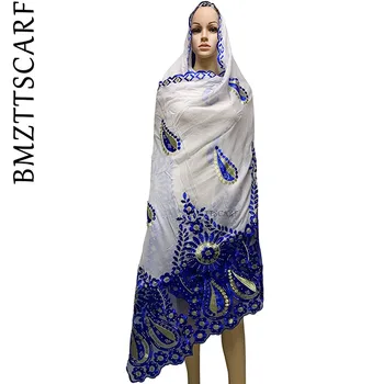Aukštos Kokybės Afrikos Moterims, šalikai, šaliai, kaklaskarės siuvinėjimo musulmonų moterys didelis medvilnės šalikas už skaros BM947
