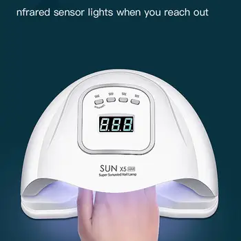 120W Smart UV LED Lempa, Gelio lenkijos Nagų Lako Džiovintuvas Lempos Smart Jutiklis Laikina Manikiūro Fototerapijos Mašina, Geliu Salonas Įranga
