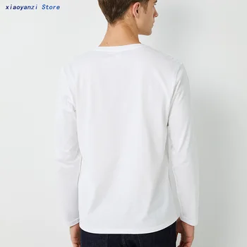 Muzikos marškinėliai, vyriški ilgomis Rankovėmis marškinėliai T shirt Spausdinti Atsitiktinis Mados Dizaino Vyriškos Tees Viršūnes ispanų gitara balti marškiniai