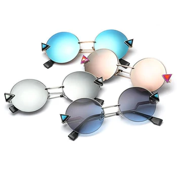 Derliaus Apvalūs akiniai nuo saulės moteris atspalvių moterų 2020 m. mados Prekės ženklo Gradientas akiniai nuo saulės ponios aukštos kokybės moteriškas akiniai