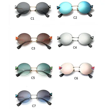 Derliaus Apvalūs akiniai nuo saulės moteris atspalvių moterų 2020 m. mados Prekės ženklo Gradientas akiniai nuo saulės ponios aukštos kokybės moteriškas akiniai