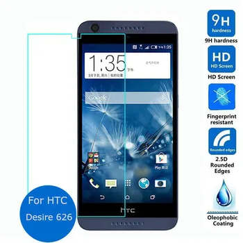 2vnt HTC 626 Dual Sim Grūdintas Stiklas Filmas Atveju 2.5 D Saugos Apsaugos Screen Protector, skirta HTC 626 626s D626W 626G