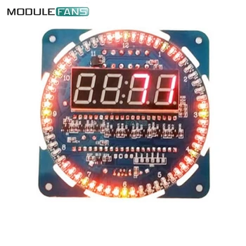 Surinkti DS1302 Sukasi LED Elektroninis Skaitmeninis Laikrodis Rinkinys 51 AMT Mokymosi Valdybos 5V