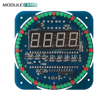 Surinkti DS1302 Sukasi LED Elektroninis Skaitmeninis Laikrodis Rinkinys 51 AMT Mokymosi Valdybos 5V